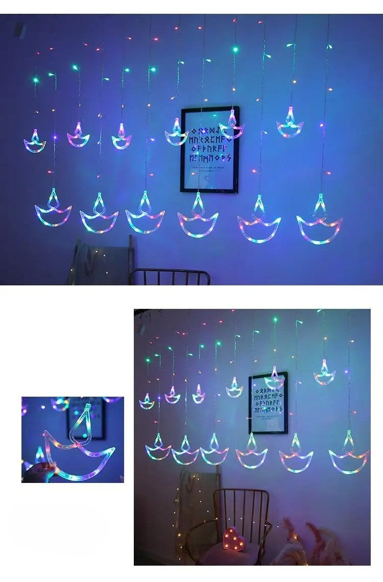 Rideau lumineux Led ambiance Diwali | Féerique
