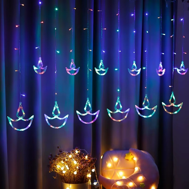 Rideau lumineux Led ambiance Diwali | Féerique