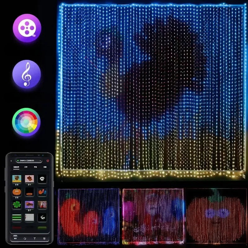 Guirlandes lumineuses rideau Led connectées | SmartGlow