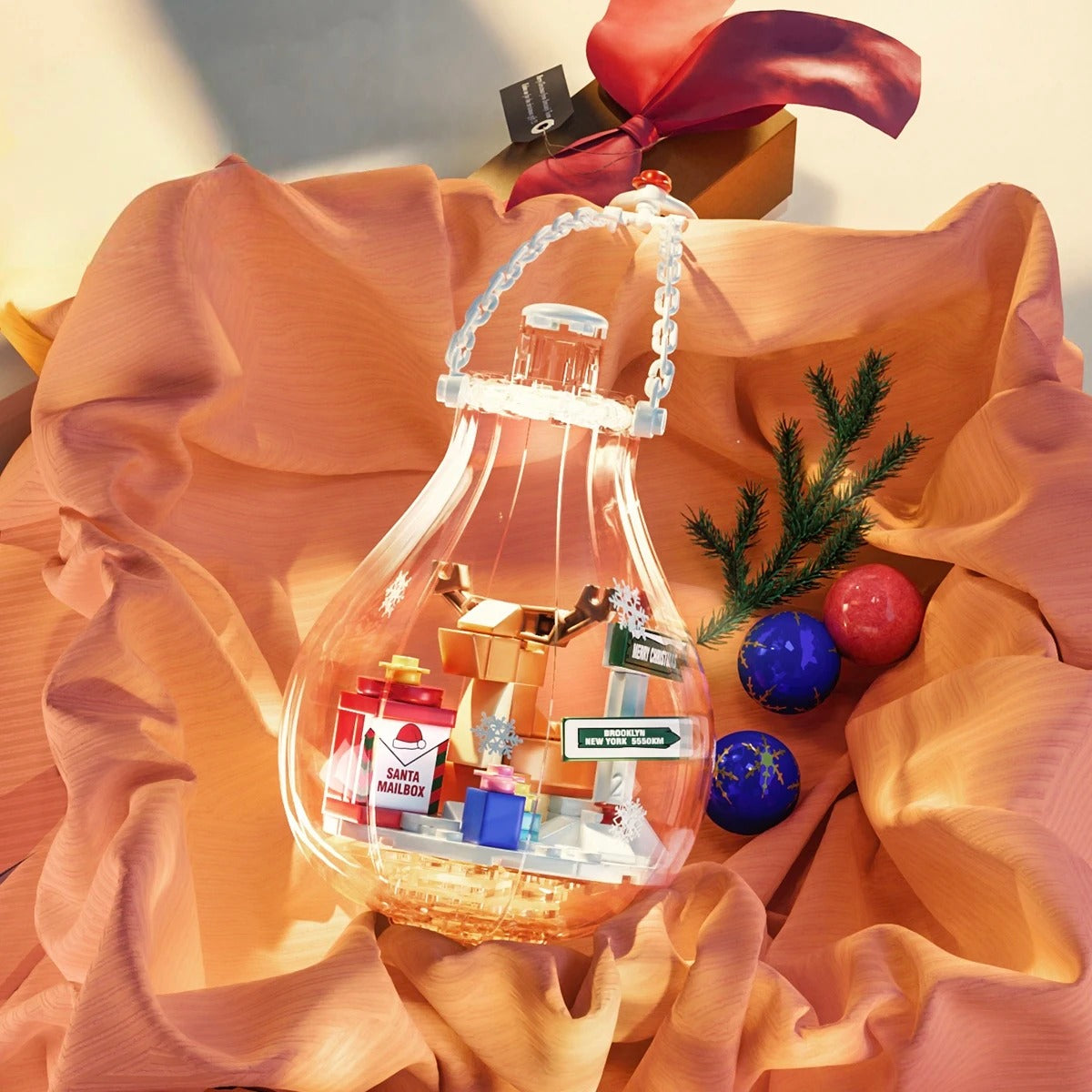 Lampe boule de Noël lumineuse | Féerique