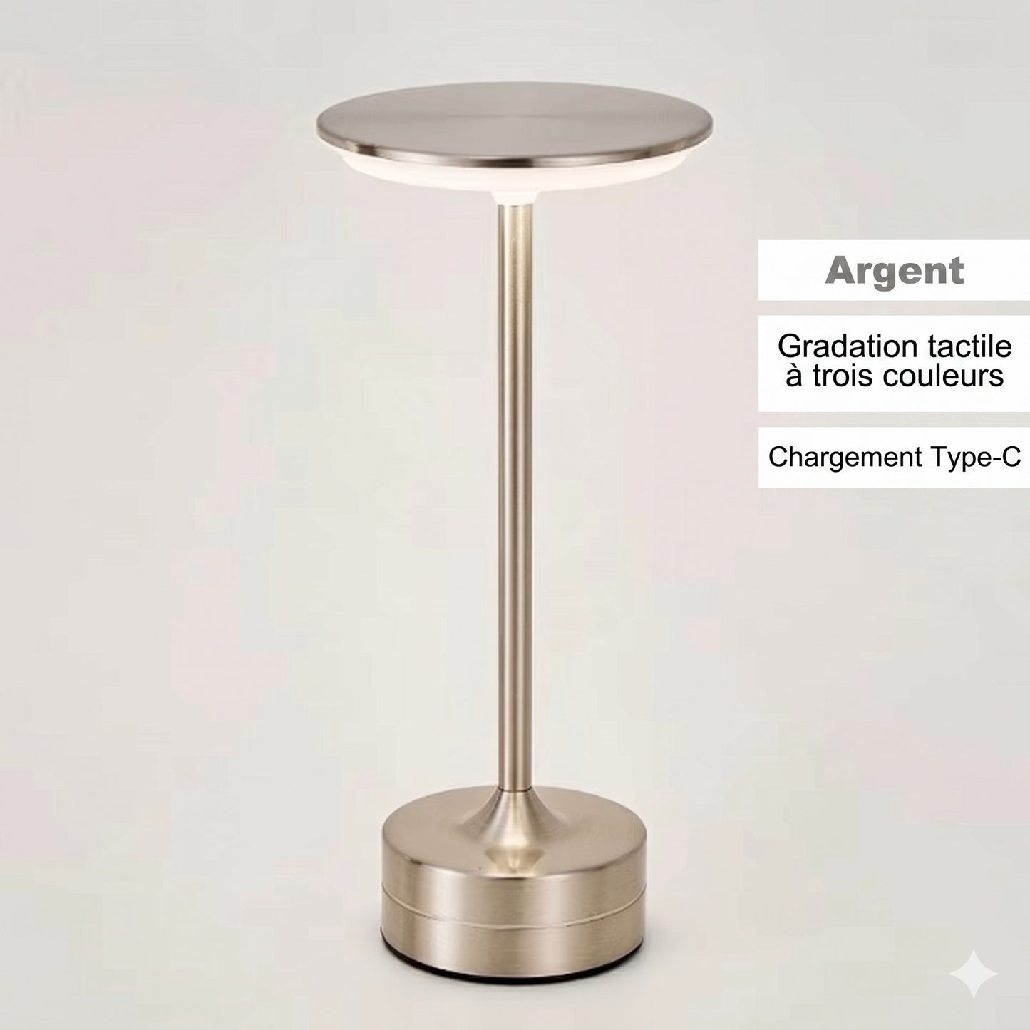Lampe LED Portable Sans Fil silhouette épurée design contemporain — Mon Univers - Mes Lumières