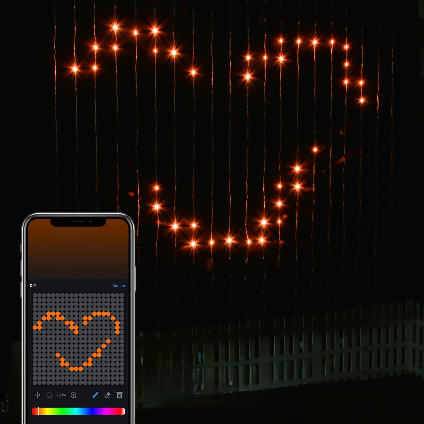 Rideau lumineux Led intelligent guirlande | ColorSync