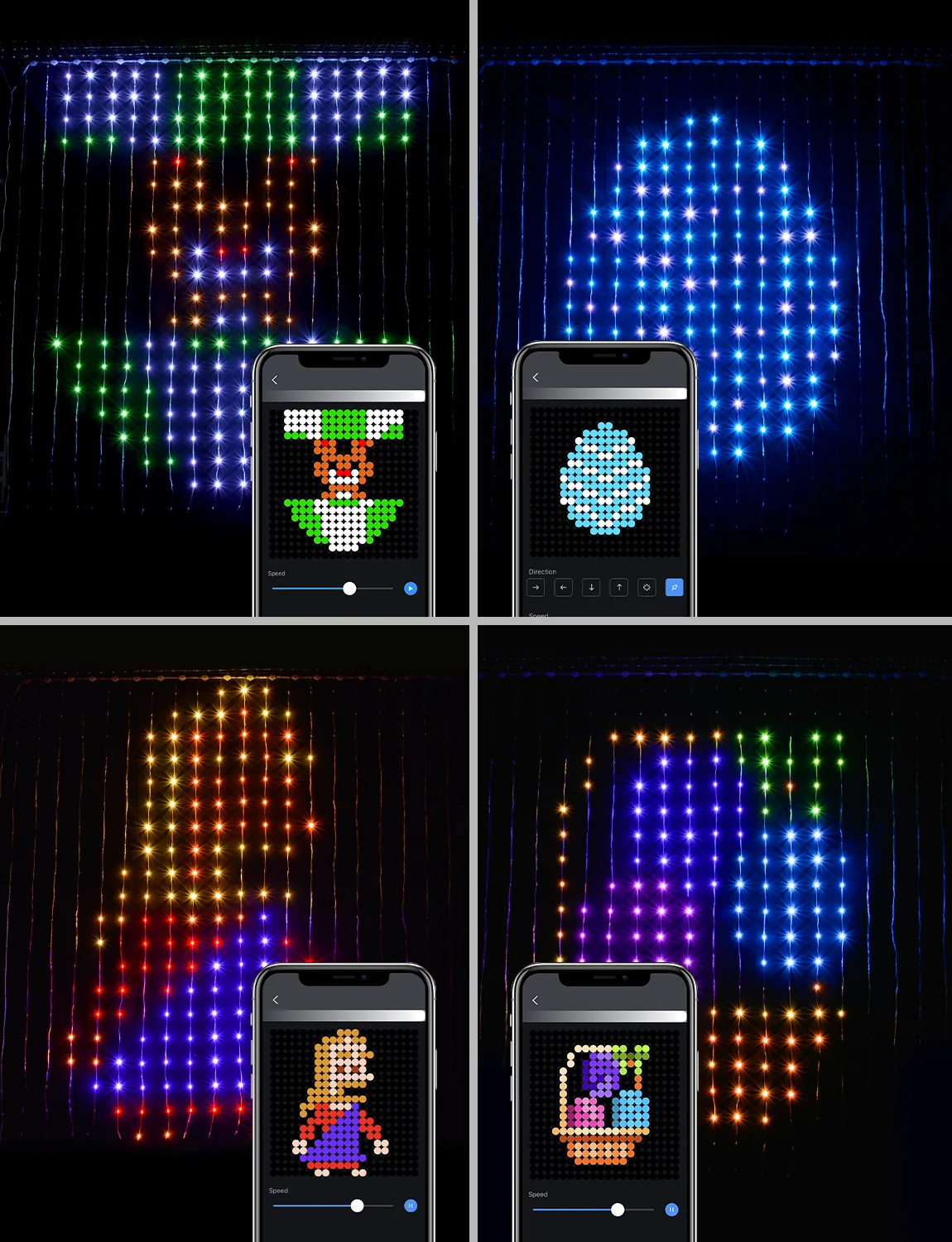 Rideau lumineux Led intelligent guirlande | ColorSync
