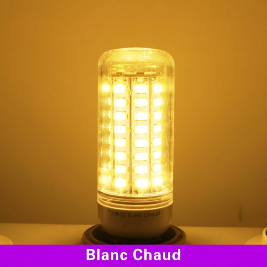 Ampoule LED maïs du pack de 6 E14 ou E27 allumée en blanc chaud — Mon Univers - Mes Lumières