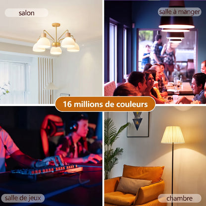 Ampoule connectée RGB WiFi BLE 5.0 quatre scénarios d'ambiance lumineux — Mon Univers - Mes Lumières