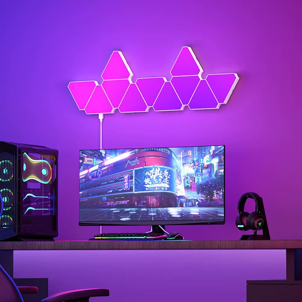 Applique Murale LED RGB Connectée ambiance salon multicolore — Mon Univers - Mes Lumières