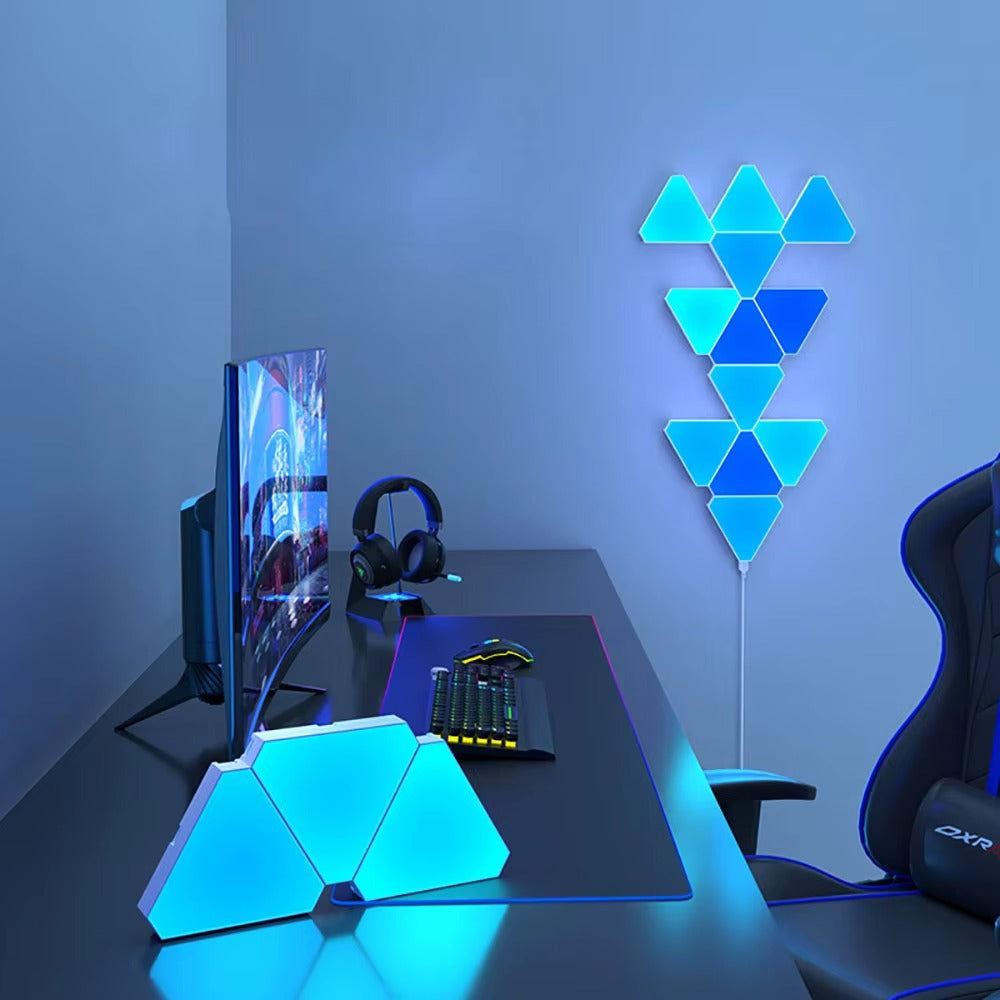 Applique Murale LED RGB Connectée composition gaming setup bureau — Mon Univers - Mes Lumières