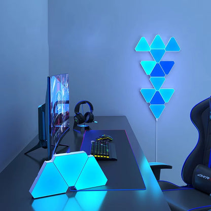 Applique Murale LED RGB Connectée composition gaming setup bureau — Mon Univers - Mes Lumières