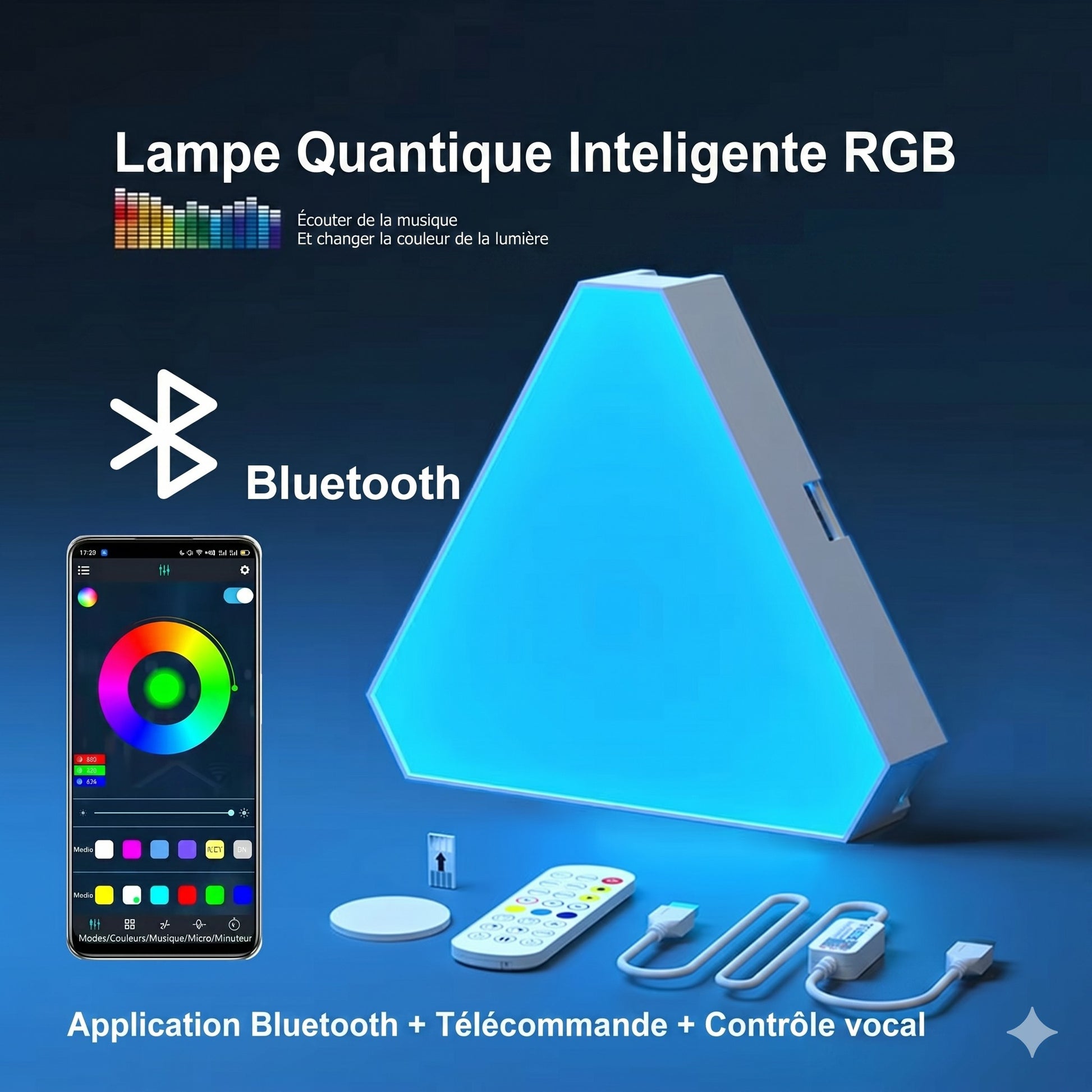 Applique Murale LED RGB Connectée version Bluetooth APP contrôle — Mon Univers - Mes Lumières