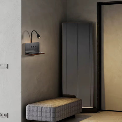 Applique murale pour chambre avec chargeur sans fil - Design Moderne