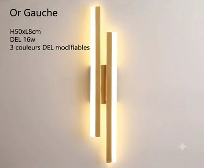 Applique murale dorée côté gauche vue produit — Mon Univers - Mes Lumières