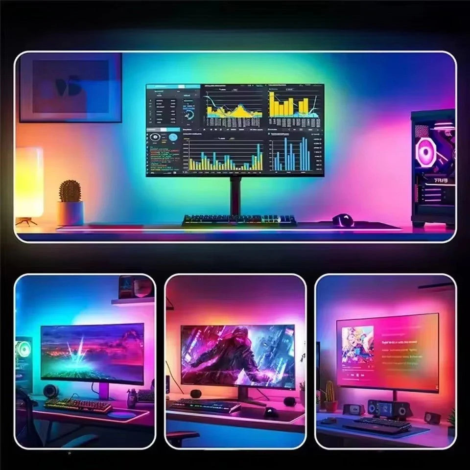 Bande LED USB anti-fatigue setup gaming RGB multicolore bureau gamer