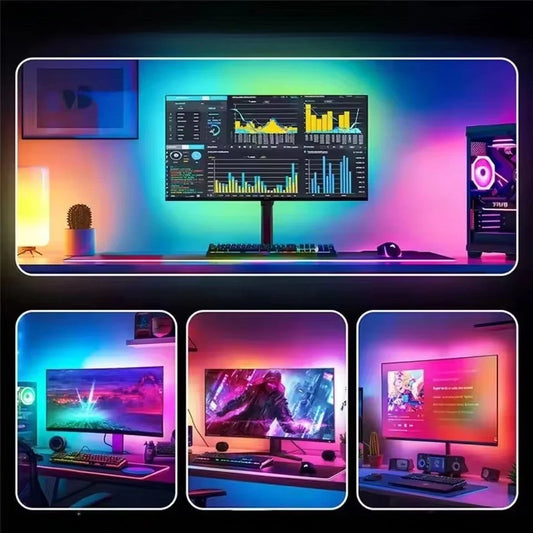 Bande LED USB anti-fatigue setup gaming RGB multicolore bureau gamer