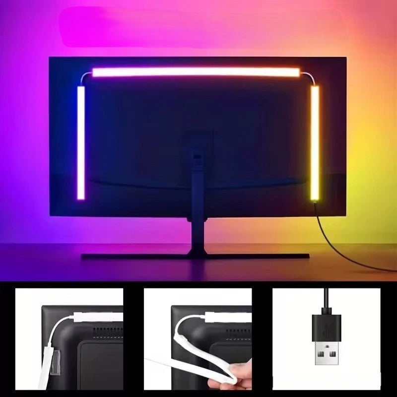 Bande LED USB rétroéclairage moniteur TV installation câble USB inclus