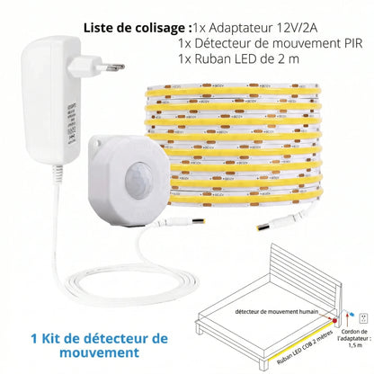Bande Lumineuse Détecteur de Mouvement 3 températures blanc chaud naturel froid — Mon Univers - Mes Lumières