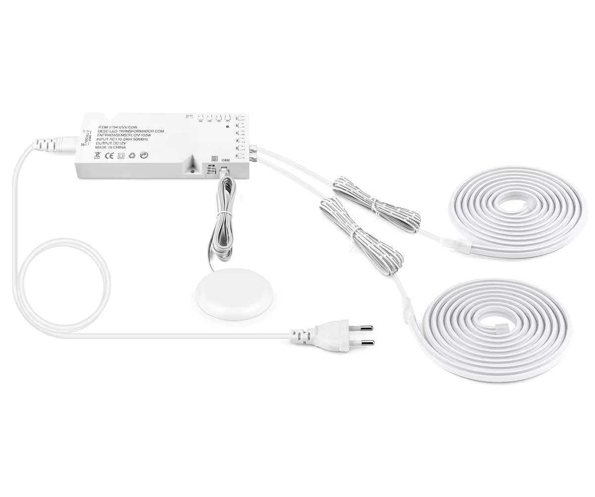 Kit bande LED COB tactile 2 bandes avec transformateur et capteur — Mon Univers - Mes Lumières
