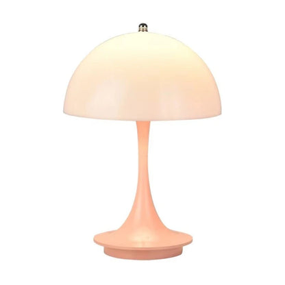 Lampe Champignon Rechargeable Éco-responsable coloris Rose fond blanc vue principale — Mon Univers - Mes Lumières