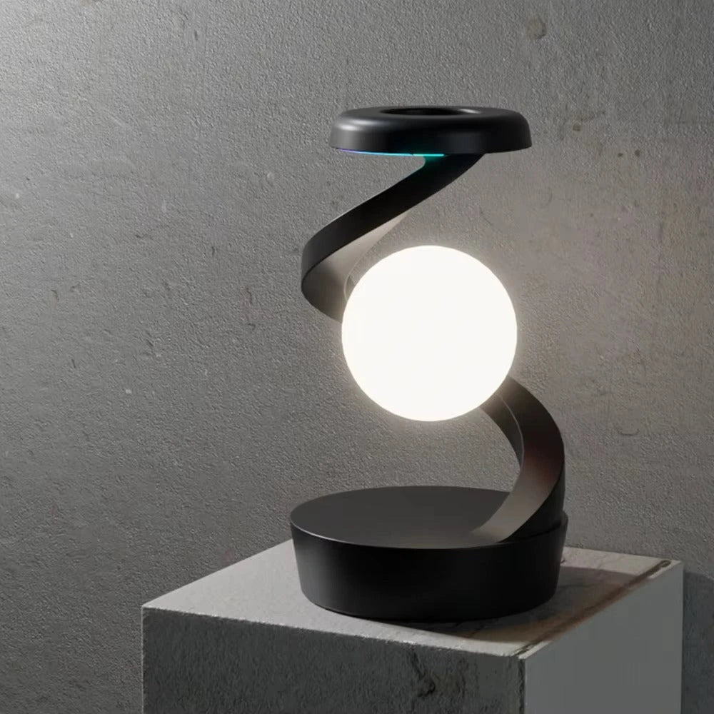 Lampe MagicGlow charbon sur socle béton lumière blanche douce — Mon Univers - Mes Lumières