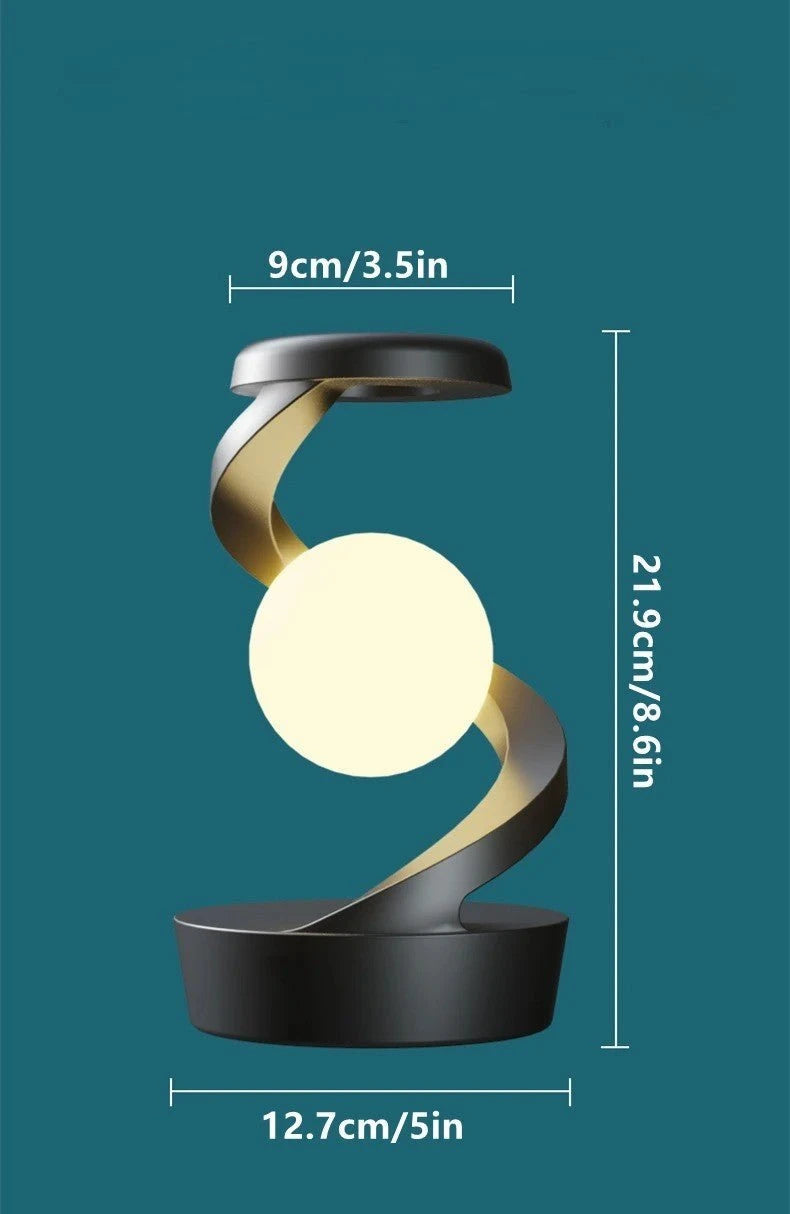 Lampe MagicGlow dimensions 9cm largeur 21.9cm hauteur spirale charbon — Mon Univers - Mes Lumières