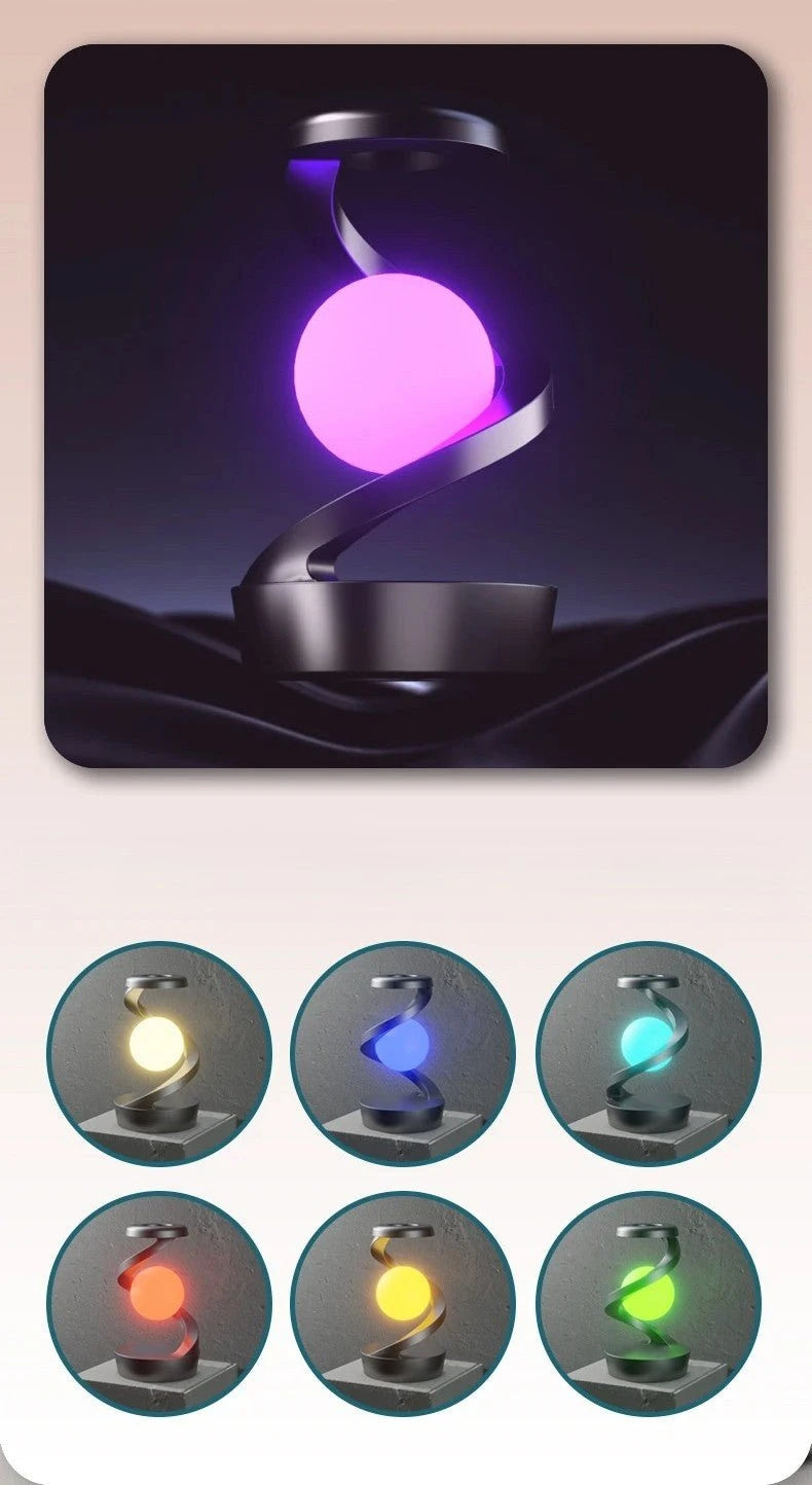 Lampe MagicGlow sphère lumineuse rose violet ambiance sombre — Mon Univers - Mes Lumières