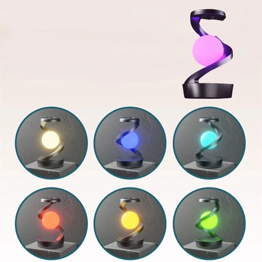 Lampe MagicGlow spirale 7 couleurs LED rotation 360° — Mon Univers - Mes Lumières