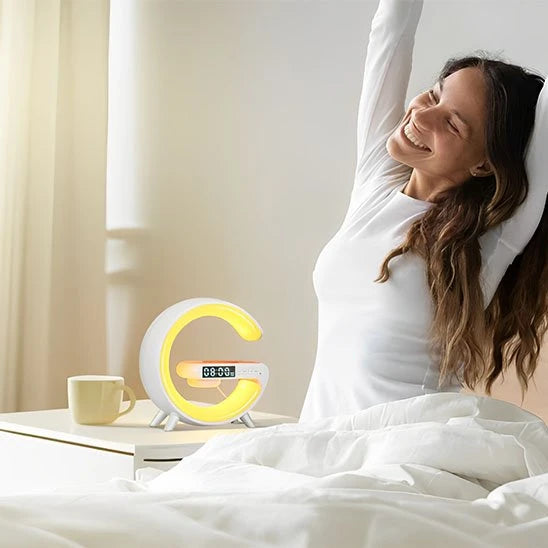 Lampe chevet design Cosy vue d’ensemble blanc table de nuit