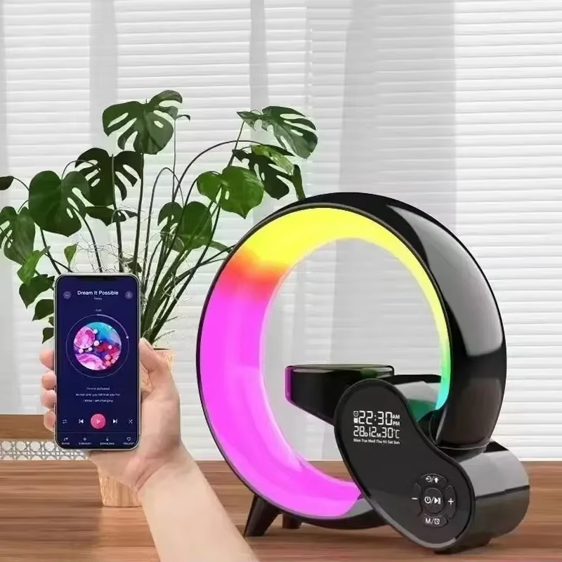 Lampe de chevet Intelligente Multifonction | Chargeur Sans Fil - Ambiance