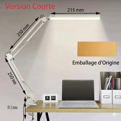 Lampe de Bureau LED Articulée Version Courte Blanc dimensions 215mm bras 250mm emballage d'origine — Mon Univers - Mes Lumières