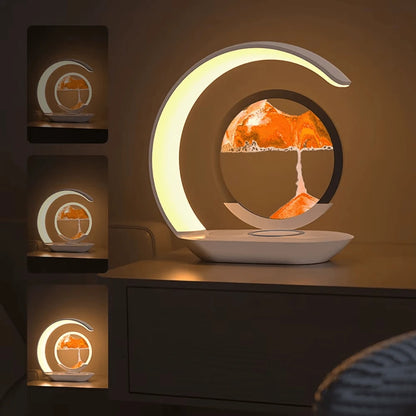 Lampe de Bureau LED Quicksand Zen 3-en-1 Orange 3 positions sablier effet méditatif chambre — Mon Univers - Mes Lumières