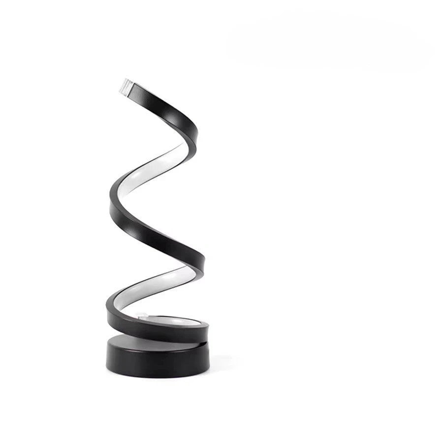 Lampe de Chevet Spirale LED vue produit fond blanc spirale intérieure — Mon Univers - Mes Lumières