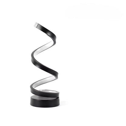 Lampe de Chevet Spirale LED vue produit fond blanc spirale intérieure — Mon Univers - Mes Lumières