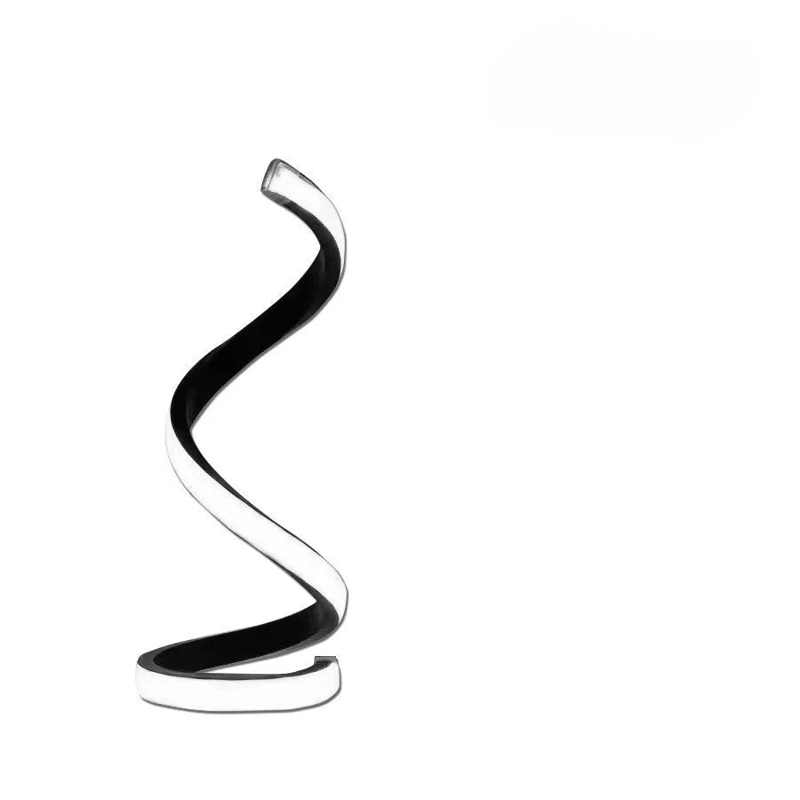 Lampe de Chevet Spirale LED vue produit fond blanc spirale inversée — Mon Univers - Mes Lumières