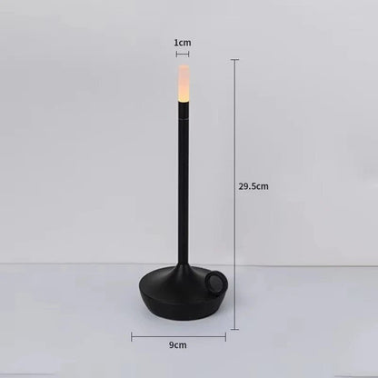 Lampe de Table Design Optimal noire dimensions 29,5cm x 9cm fond blanc — Mon Univers - Mes Lumières
