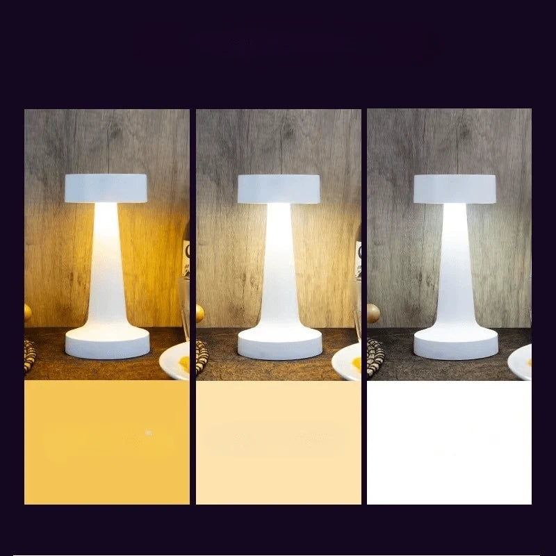 Lampe de Table LED Design Premium Blanche comparatif 3 températures blanc chaud naturel froid — Mon Univers - Mes Lumières