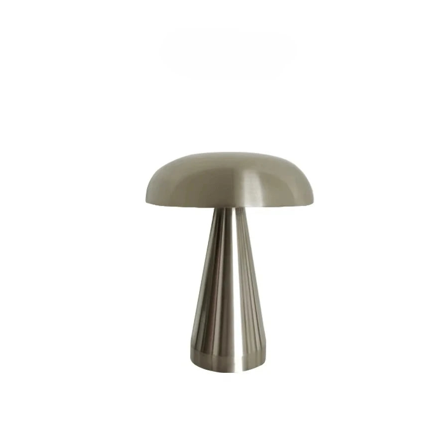 Lampe de Table LED Illumina Pro Argent brossé fond blanc vue produit — Mon Univers - Mes Lumières