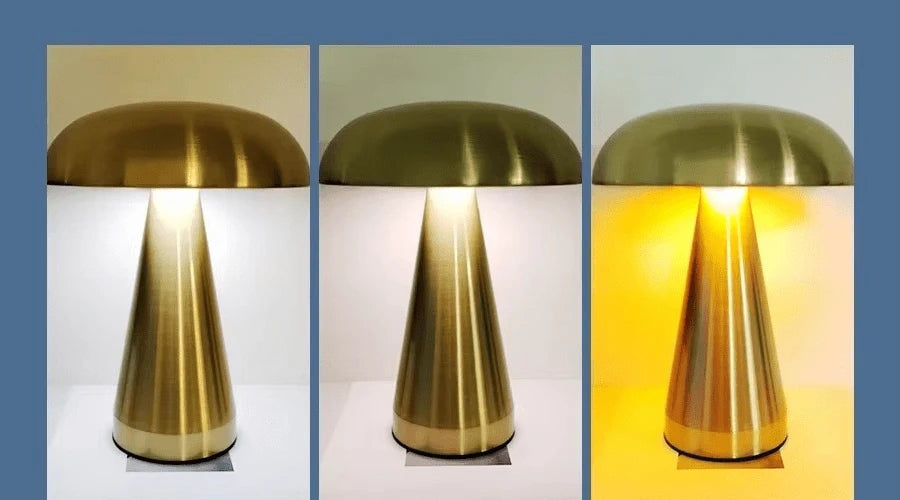 Lampe de Table LED Illumina Pro Or comparatif 3 intensités éteint tamisé chaud — Mon Univers - Mes Lumières