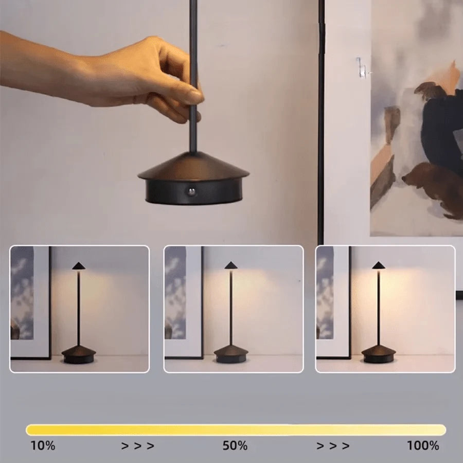 Lampe de Table LED Tactile Sans Fil commande tactile détail — Mon Univers - Mes Lumières