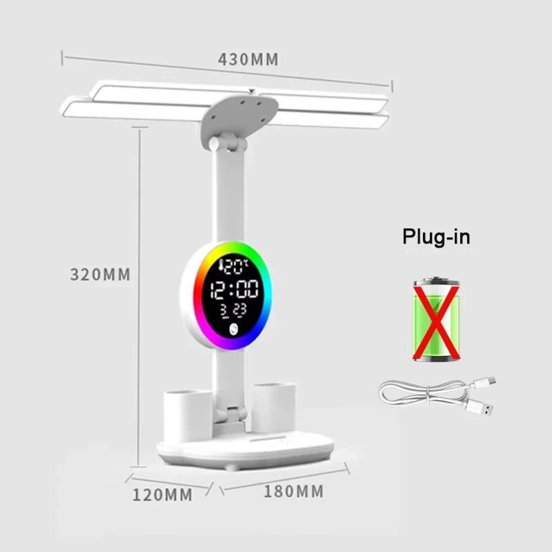 Lampe de bureau Ergonomia horloge LED branchement secteur sans batterie — Mon Univers - Mes Lumières