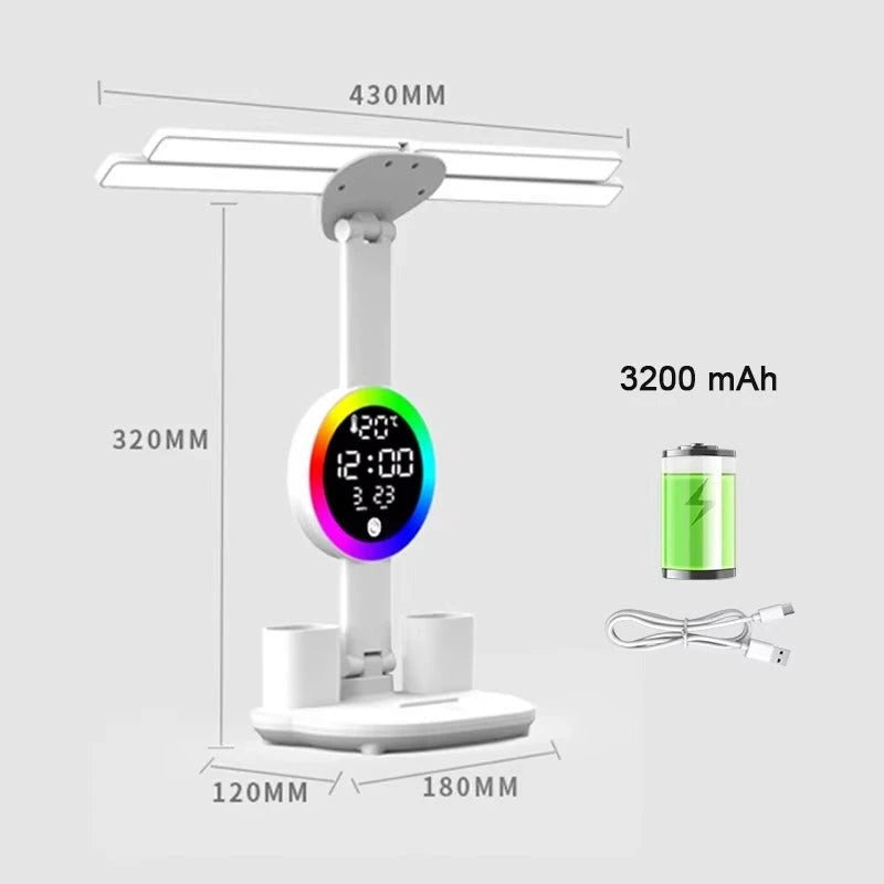 Lampe de bureau Ergonomia horloge LED rechargeable USB autonomie 3200mAh — Mon Univers - Mes Lumières
