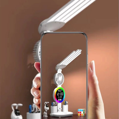 Lampe de bureau Ergonomia ventilateur 5 pales vue du dessus dimensions 350MM — Mon Univers - Mes Lumières