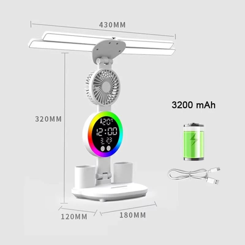 Lampe de bureau Ergonomia version horloge seule batterie rechargeable 3200mAh dimensions — Mon Univers - Mes Lumières