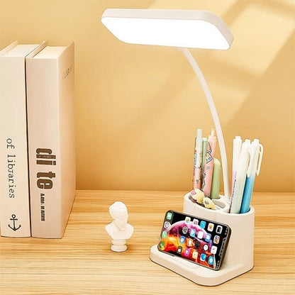 Lampe de bureau LED ErgoBright organiseur stylos smartphone livres bureau design — Mon Univers - Mes Lumières