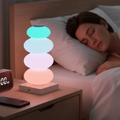 Lampe de chevet design Élégance Nocturne lumière bleue ambiance nocturne — Mon Univers - Mes Lumières