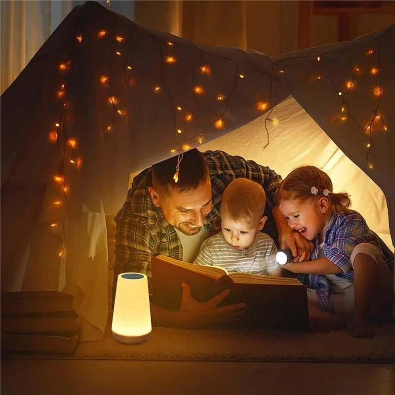 Lampe de chevet tactile RGB ambiance famille lecture nocturne tente lumières — Mon Univers - Mes Lumières