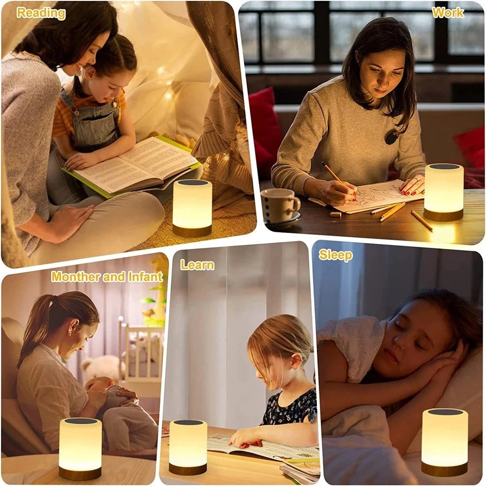 Lampe de chevet tactile RGB usages multiples lecture travail famille sommeil — Mon Univers - Mes Lumières