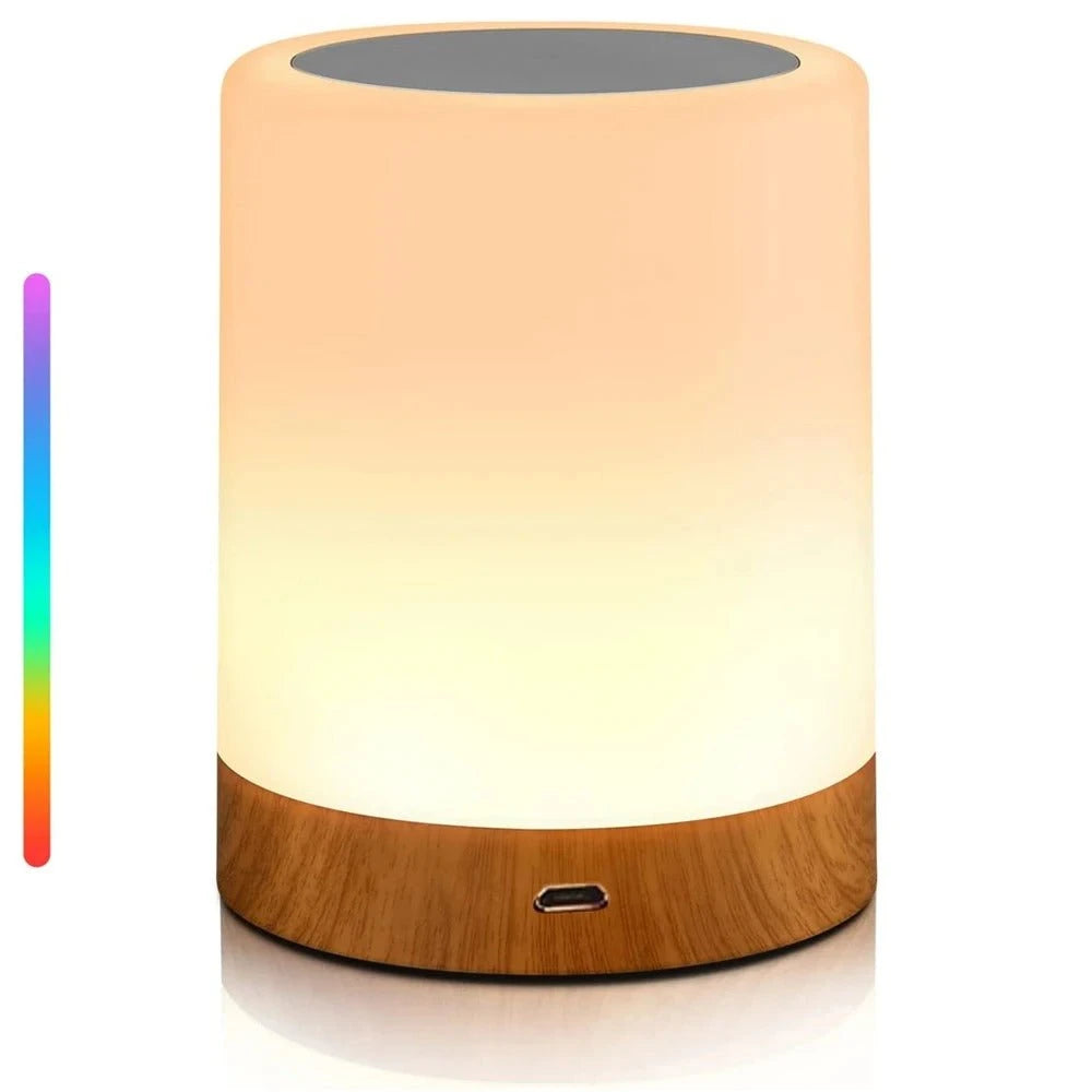 Lampe de chevet tactile conique 13 couleurs RGB contrôle effleurement avec télécommande — Mon Univers - Mes Lumières