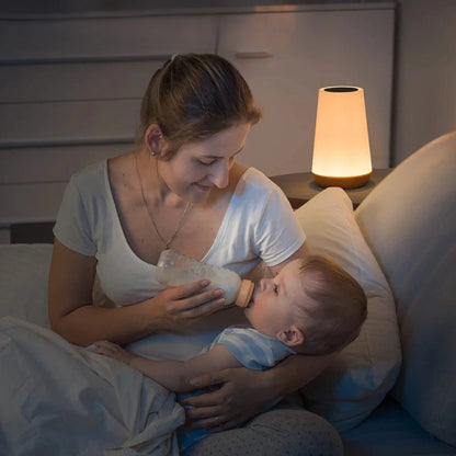 Lampe de chevet tactile conique RGB lumière douce nuit mère bébé chambre — Mon Univers - Mes Lumières