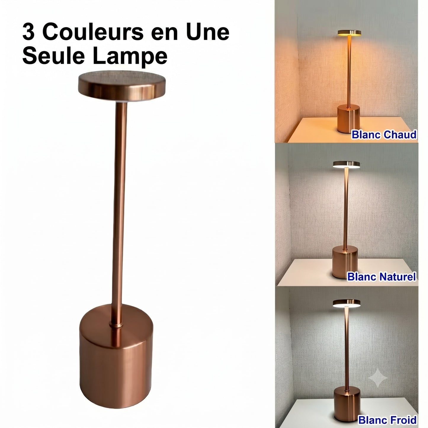 Lampe de table | LED Tactile Rechargeable