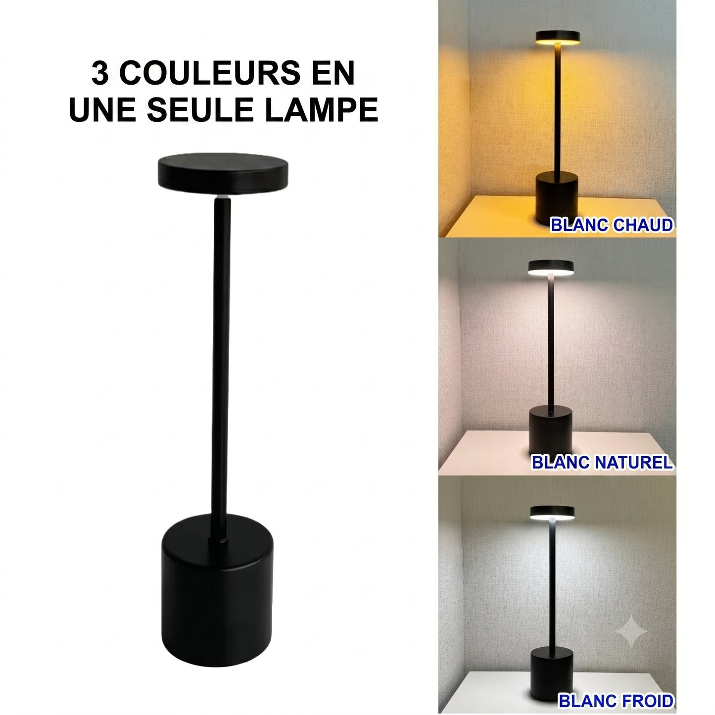 Lampe de table | LED Tactile Rechargeable