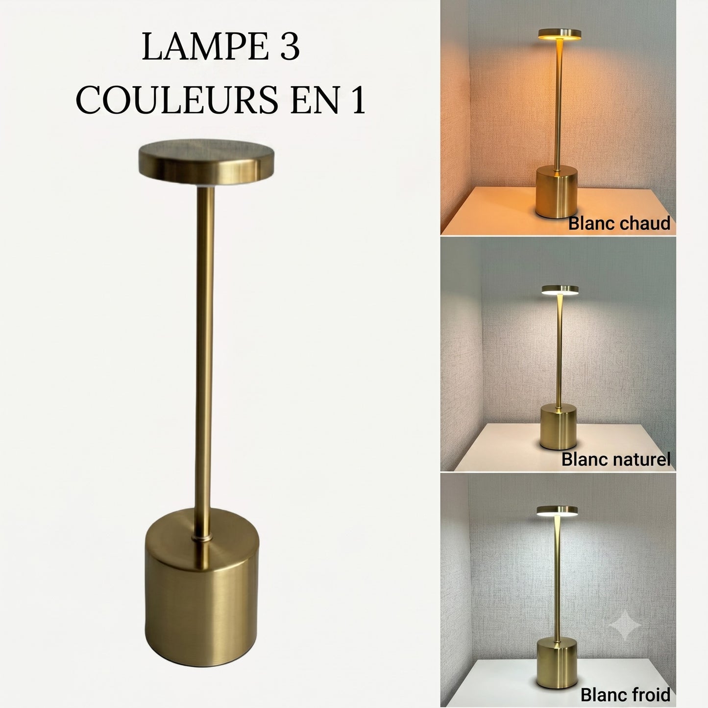Lampe de table | LED Tactile Rechargeable